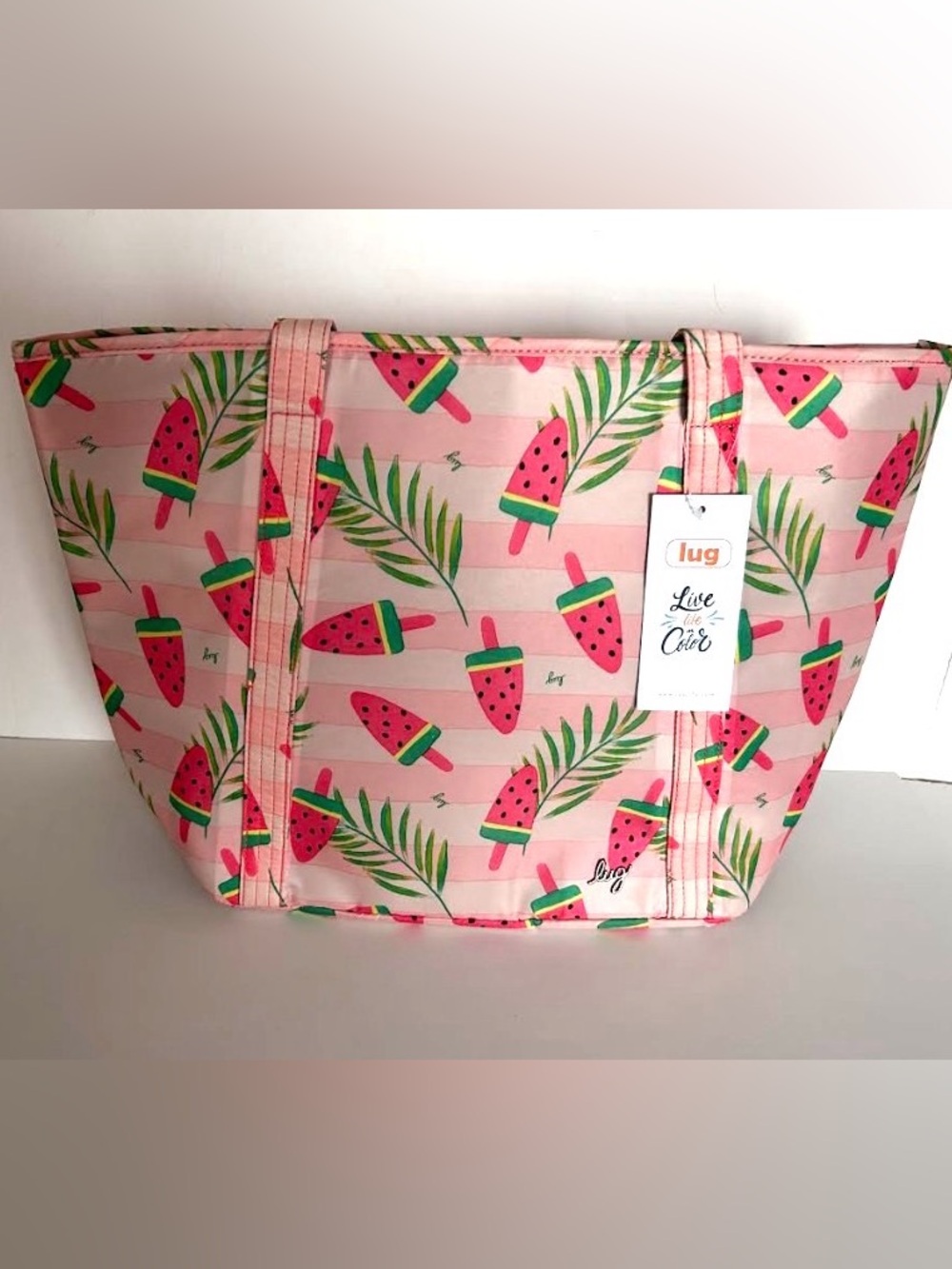 Lug Scramble Insulated Tote Popsicle Pink Fun Summer Print - Picture 2 of 6